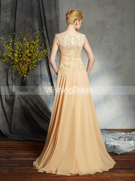 Appliques Mother of the Bride Dresses,Long Chiffon Mother Dress,MD00048
