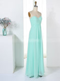 Aqua Bridesmaid Dresses,Empire Waist Bridesmaid Dress,Long Bridesmaid Dress,BD00319