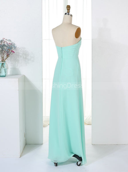 Aqua Bridesmaid Dresses,Empire Waist Bridesmaid Dress,Long Bridesmaid Dress,BD00319