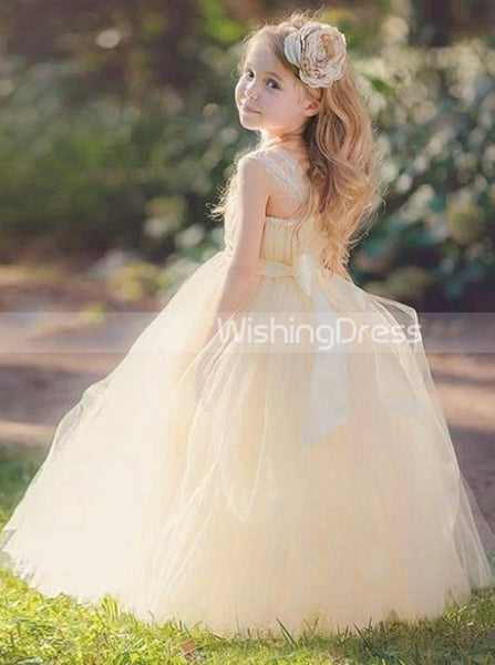 Ball Gown Flower Girl Dresses,Simple Flower Girl Dress,Tulle Flower Girl Dress,FD00029