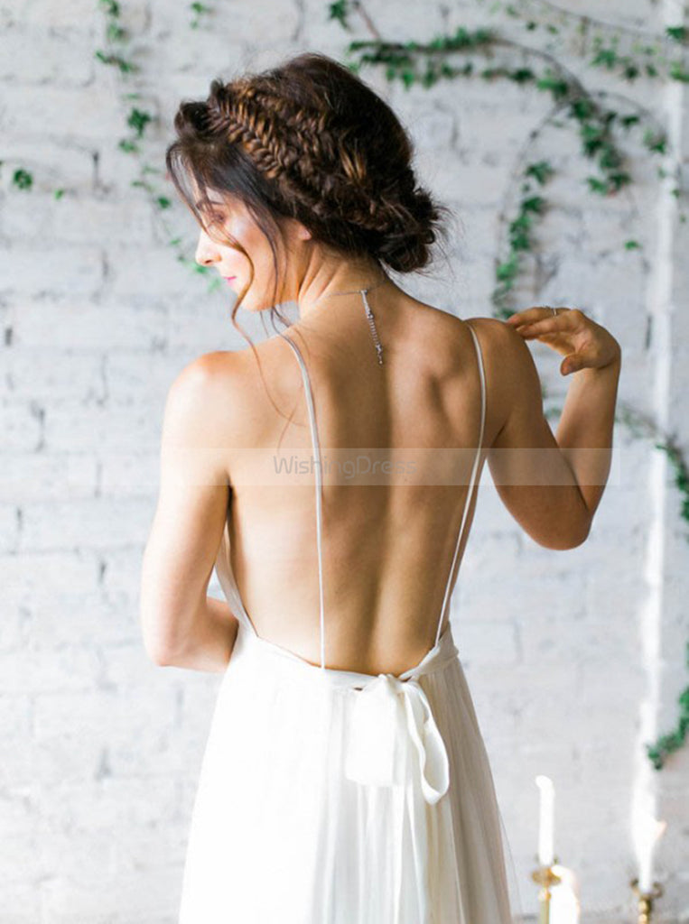 Beach Wedding Dress,Chiffon Wedding Dress,Casual Wedding Dresses,Sexy Bridal Dress,WD00119, US14 / White Beach Wedding Dress,Chiffon Wedding Dress,Casual Wedding Dresses,Sexy Bridal Dress,WD00119, US14 / White