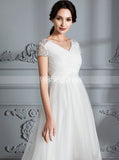 Beach Wedding Dresses,High Low Wedding Dress,Wedding Dress with Sleeves,WD00293