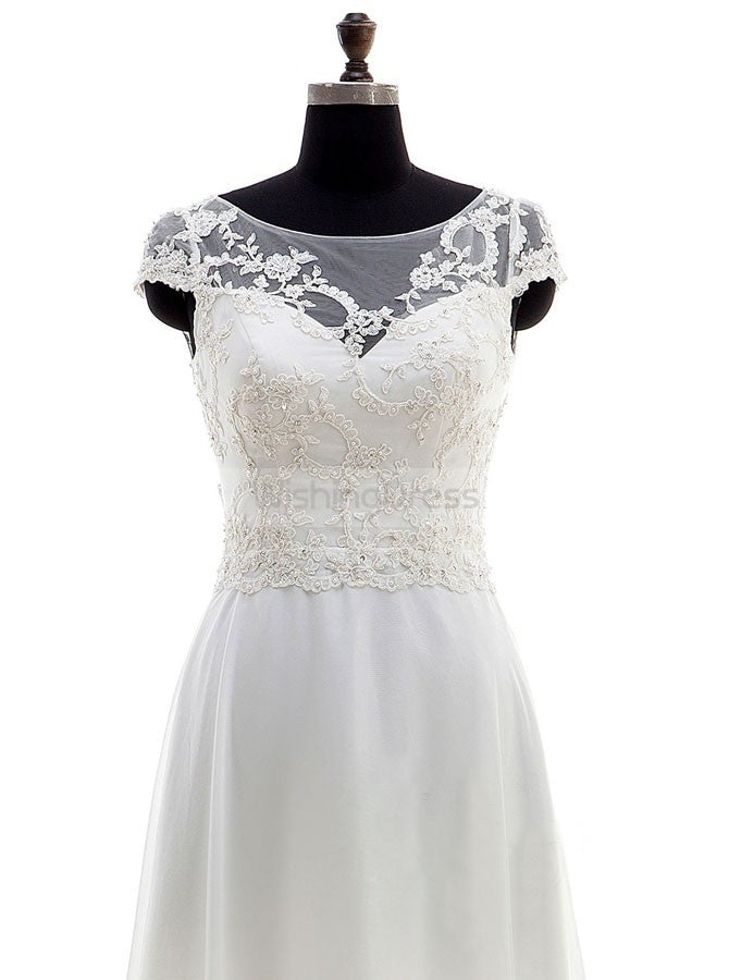 Beach Wedding Dresses,Wedding Dress with Short Sleeves,Backless Wedding Dress,WD00258, US16W / Pink Beach Wedding Dresses,Wedding Dress with Short Sleeves,Backless Wedding Dress,WD00258, US16W / Pink