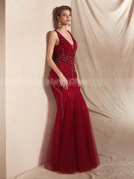 Beaded Evening Dresses,Luxurious Prom Dress,PD00417