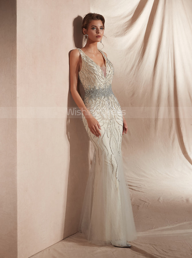 Beaded Evening Dresses,Luxurious Prom Dress,PD00417, US14 / Ivory Beaded Evening Dresses,Luxurious Prom Dress,PD00417, US14 / Ivory