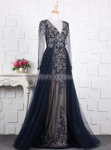 products/beaded-prom-dress-with-illusion-sleeves-fitted-prom-dress-with-overskirt-pd00380-2.jpg