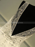 Beaded Tulle Wedding Dresses,Long Destination Wedding Dress,WD00377