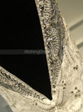 Beaded Tulle Wedding Dresses,Long Destination Wedding Dress,WD00377