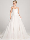 Beaded Wedding Dresses,Aline Wedding Dress,Tulle Wedding Gown,Simple Wedding Dress,WD00015