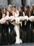 Black Bridesmaid Dress,Mermaid Bridesmaid Dress,Simple Bridesmaid Dres