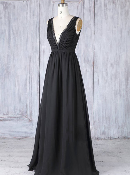 Black Bridesmaid Dresses,Romantic Bridesmaid Dress,Alluring Mother Dress,BD00350