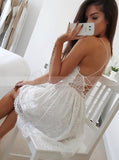 Black Cocktail Dresses,Lace Cocktail Dress,Sexy Cocktail Dress,Lace Up Cocktail Dress,CD00042