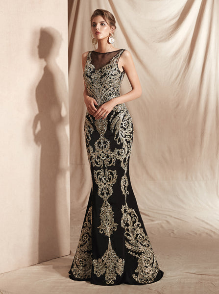 Black Evening Dresses,Formal Lace Prom Dress,PD00413