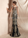 Black Evening Dresses,Formal Lace Prom Dress,PD00413