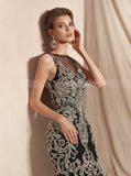 Black Evening Dresses,Formal Lace Prom Dress,PD00413