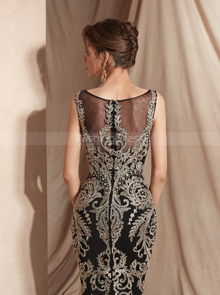 Black Evening Dresses,Formal Lace Prom Dress,PD00413