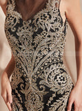 Black Evening Dresses,Formal Lace Prom Dress,PD00413