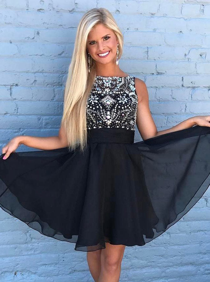 Black Homecoming Dress,Short Homecoming Dress,Summer Homecoming Dresse