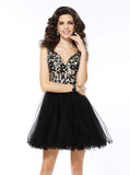 Black Homecoming Dresses,A-line Tulle Homecoming Dress,HC00174