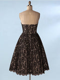 Black Homecoming Dresses,Lace Homecoming Dress,Vintage Homecoming Dress,HC00135