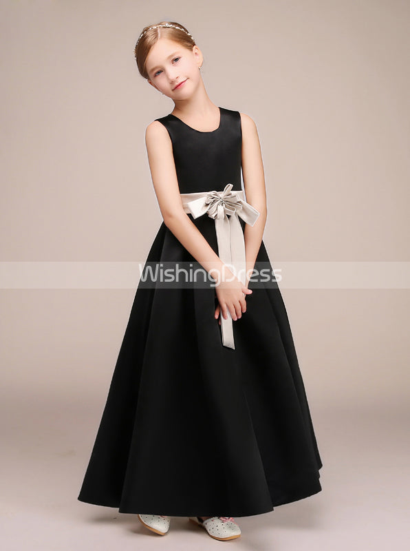 Black Junior Bridesmaid Dresses,Long Junior Bridesmaid Dress,JB00002, J16 / Burgundy Black Junior Bridesmaid Dresses,Long Junior Bridesmaid Dress,JB00002, J16 / Burgundy