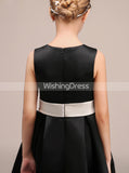 Black Junior Bridesmaid Dresses,Long Junior Bridesmaid Dress,JB00002