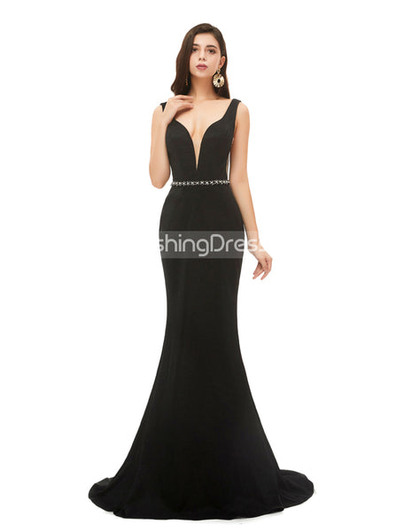 Black Mermaid Evening Dresses,Gorgeous Formal Evening Dress,PD00470