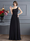 Black Mother of the Bride Dresses,One Shoulder Mother Dresses,Formal Mother Dress,MD00023