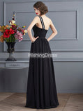 Black Mother of the Bride Dresses,One Shoulder Mother Dresses,Formal Mother Dress,MD00023