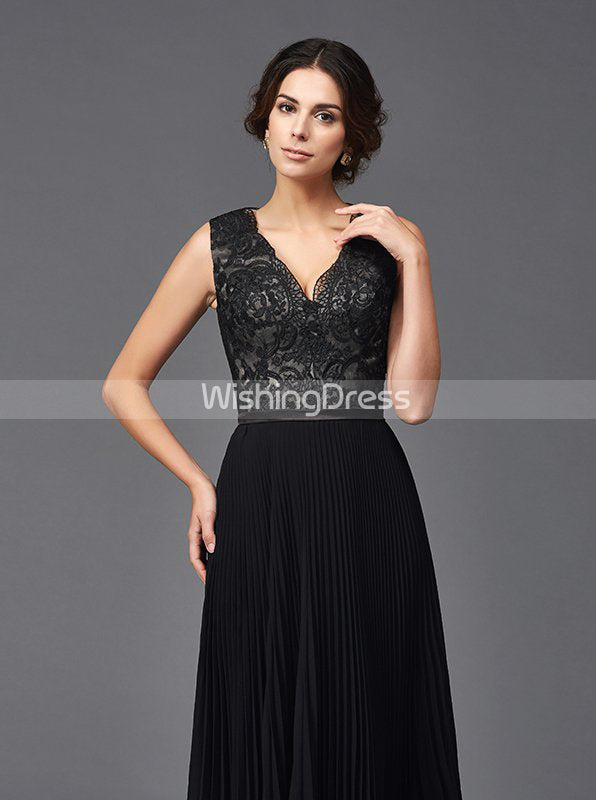 elegant mother of the bride dresses black Black Mother of the Bride Dresses,Pleated Mother Dresses,Elegant Mothe