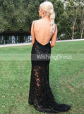 Black Prom Dresses,Lace Evening Dresses,Illusion Evening Dress,Sexy Prom Dress,PD00217