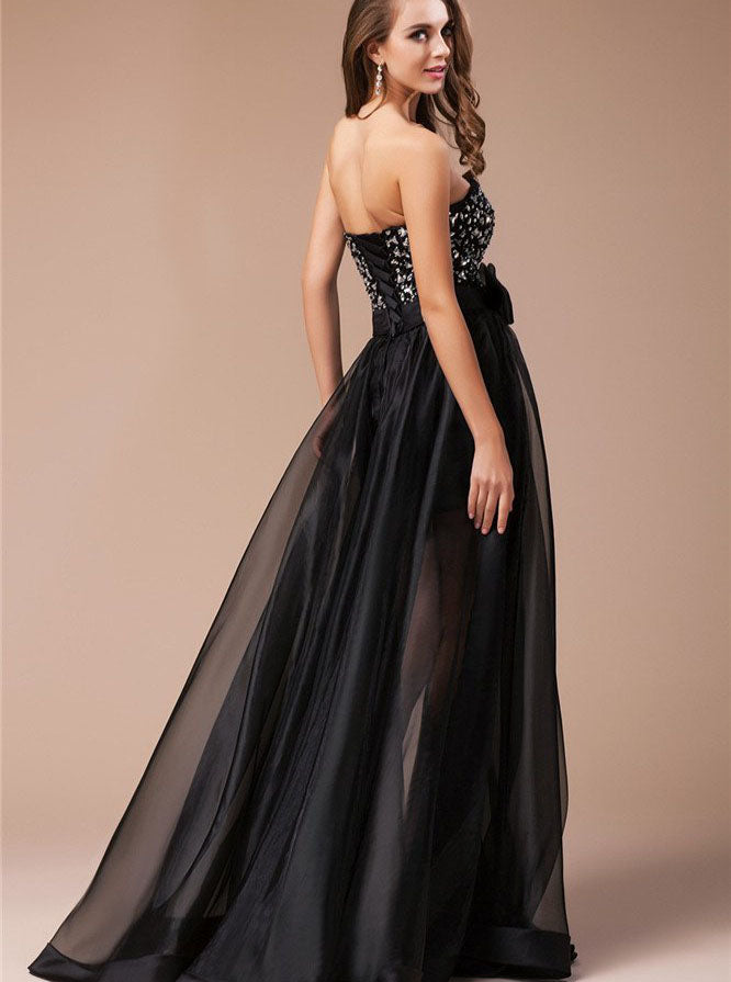 Black Prom Dresses,Sweetheart Prom Dress,Prom Dress for Teens,Long Prom Dress,PD00284 US20W / Black