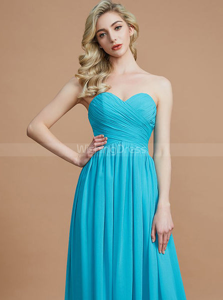 Blue Bridesmaid Dresses,Sweetheart Bridesmaid Dress,Long Bridesmaid Dress,BD00254