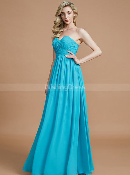 Blue Bridesmaid Dresses,Sweetheart Bridesmaid Dress,Long Bridesmaid Dress,BD00254