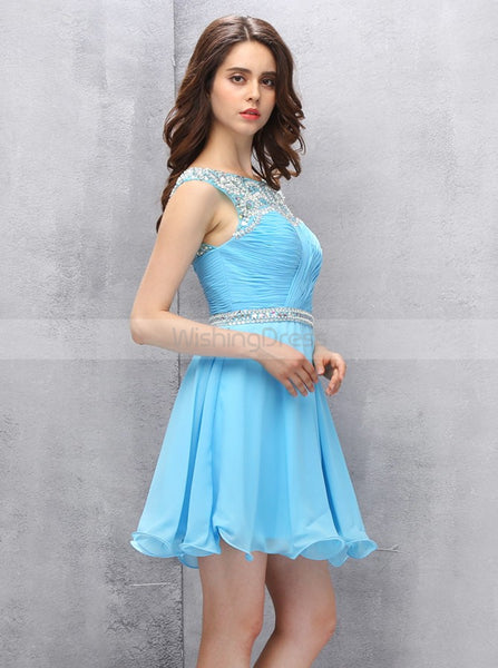 Blue Homecoming Dresses,Short Homecoming Dress,Freshman Homecoming Dress,HC00067
