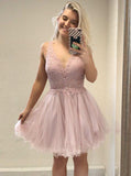 Blush Homecoming Dresses,Homecoming Dress for Teens,Unique Homecoming Dress,HC00008