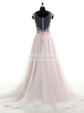 Blush Wedding Dresses,A-line Wedding Dress,Sexy Wedding Dress,WD00254