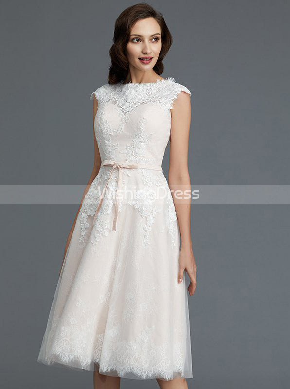 Blush Wedding Dresses,Knee Length Wedding Dress,Vintage Wedding Dress,WD00302, US16 / Blush Pink Blush Wedding Dresses,Knee Length Wedding Dress,Vintage Wedding Dress,WD00302, US16 / Blush Pink