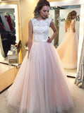 Blush Wedding Dresses,Tulle Bridal Dress,Elegant Wedding Dress,Aline Bridal Gown,WD00068