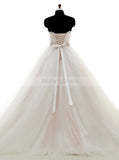 Blush Wedding Gowns,Strapless Wedding Dress,Classic Wedding Dress,Pregnant Wedding Dress,WD00227