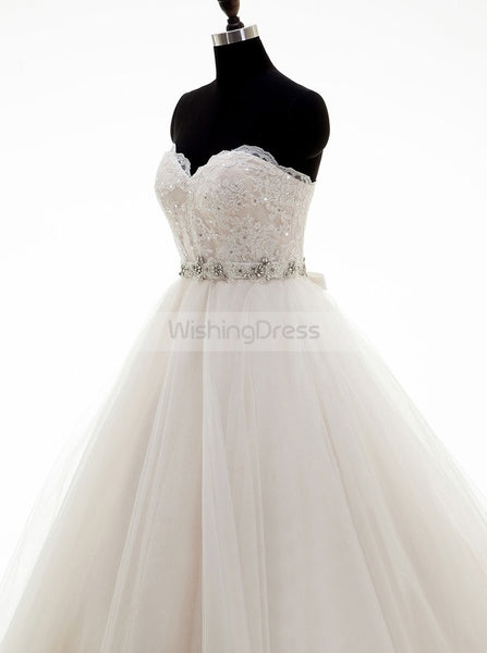 Blush Wedding Gowns,Strapless Wedding Dress,Classic Wedding Dress,Pregnant Wedding Dress,WD00227