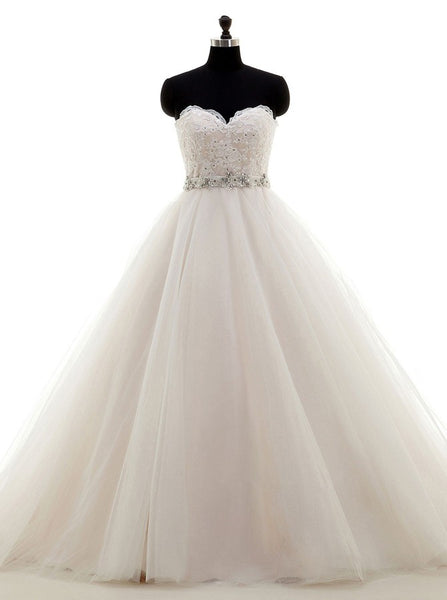 Blush Wedding Gowns,Strapless Wedding Dress,Classic Wedding Dress,Pregnant Wedding Dress,WD00227