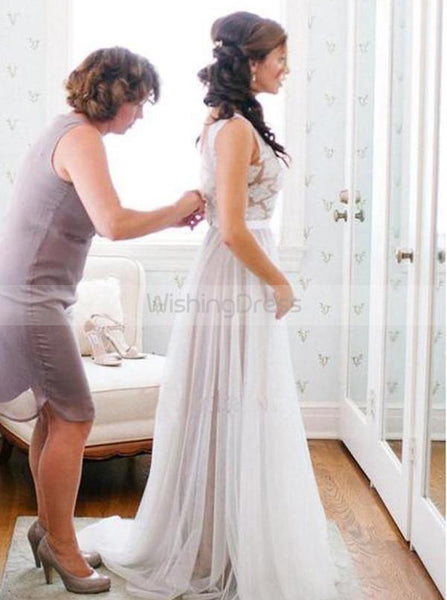 Boho Wedding Dress,Destination Wedding Dress,Beach Wedding Dress,Modest Bridal Dress,WD00113