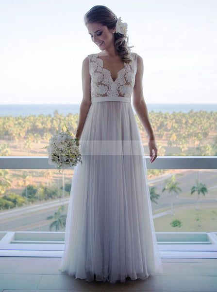 Boho Wedding Dress,Destination Wedding Dress,Beach Wedding Dress,Modest Bridal Dress,WD00113