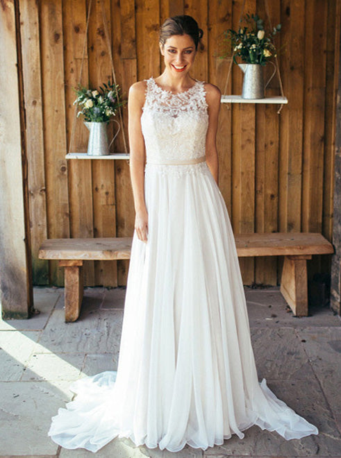 Boho Wedding Dresses,Beach Wedding Dress,Chiffon Bridal Dress,Simple Wedding Dress,WD00059, US14 / White Boho Wedding Dresses,Beach Wedding Dress,Chiffon Bridal Dress,Simple Wedding Dress,WD00059, US14 / White
