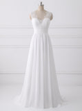 Boho Wedding Dresses,Chiffon Long Wedding Dress,Beach Wedding Dress,WD00292
