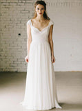Boho Wedding Dresses,Chiffon Wedding Dress,Long Wedding Dress,Beach Bridal Dress,WD00222