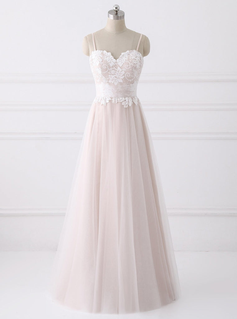 Boho Wedding Dresses,Long Bridal Dress,Beach Wedding Dress,Colored Bri ...
