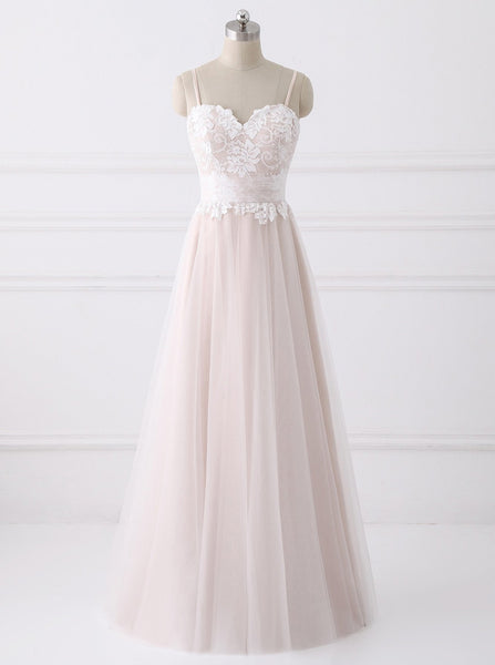 Boho Wedding Dresses,Long Bridal Dress,Beach Wedding Dress,Colored Bridal Dress,WD00234