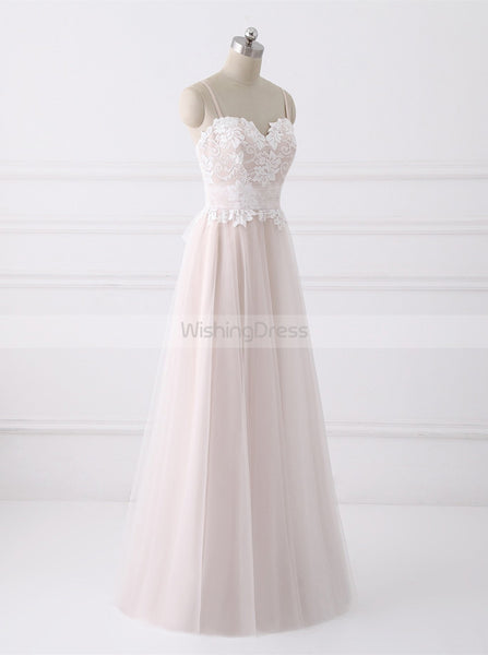 Boho Wedding Dresses,Long Bridal Dress,Beach Wedding Dress,Colored Bridal Dress,WD00234